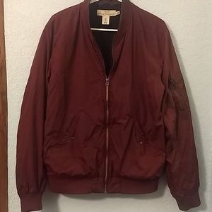H&M dark red bomber